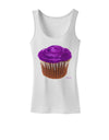 Giant Bright Purple Cupcake Womens Tank Top by TooLoud-Womens Tank Tops-TooLoud-White-X-Small-Davson Sales