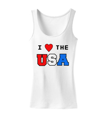 I Love Heart the USA Womens Tank Top-Womens Tank Tops-TooLoud-White-X-Small-Davson Sales