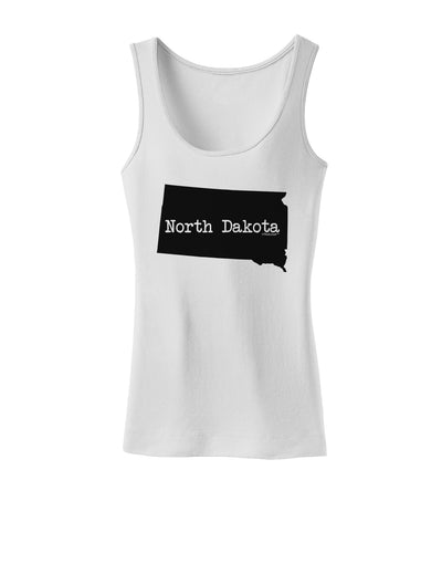 North Dakota - United States Shape Womens Tank Top by TooLoud-Womens Tank Tops-TooLoud-White-X-Small-Davson Sales