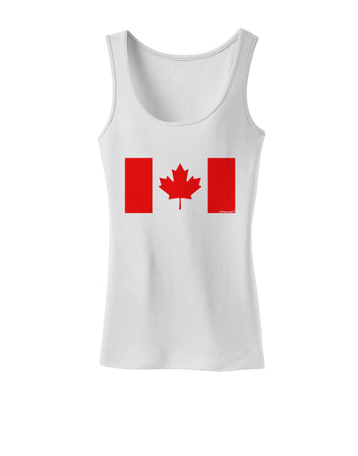 Canadian Flag Maple Leaf Colors Womens Tank Top-Womens Tank Tops-TooLoud-White-X-Small-Davson Sales