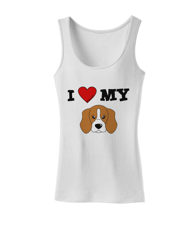 I Heart My - Cute Beagle Dog Womens Tank Top by TooLoud-Womens Tank Tops-TooLoud-White-X-Small-Davson Sales