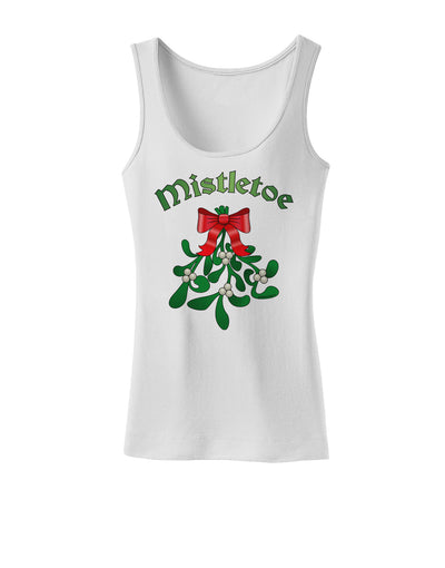 Christmas Kiss Mistletoe Womens Tank Top-Womens Tank Tops-TooLoud-White-X-Small-Davson Sales