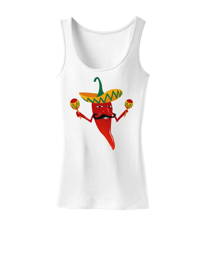 Red Hot Mexican Chili Pepper Womens Tank Top-Womens Tank Tops-TooLoud-White-X-Small-Davson Sales