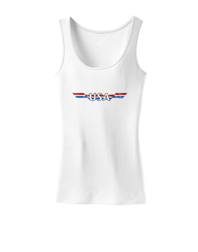 USA Stripes Vintage Womens Tank Top-Womens Tank Tops-TooLoud-White-X-Small-Davson Sales