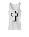 Simple Cross Design Black Womens Tank Top by TooLoud-Womens Tank Tops-TooLoud-White-X-Small-Davson Sales