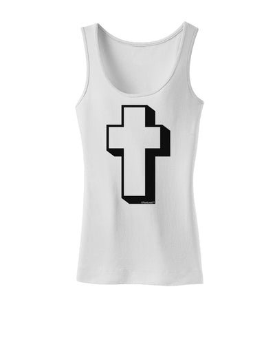 Simple Cross Design Black Womens Tank Top by TooLoud-Womens Tank Tops-TooLoud-White-X-Small-Davson Sales