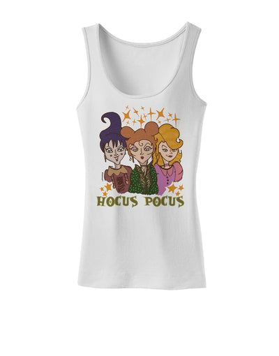 Hocus Pocus Witches Womens Petite Tank Top-Womens Tank Tops-TooLoud-White-X-Small-Davson Sales