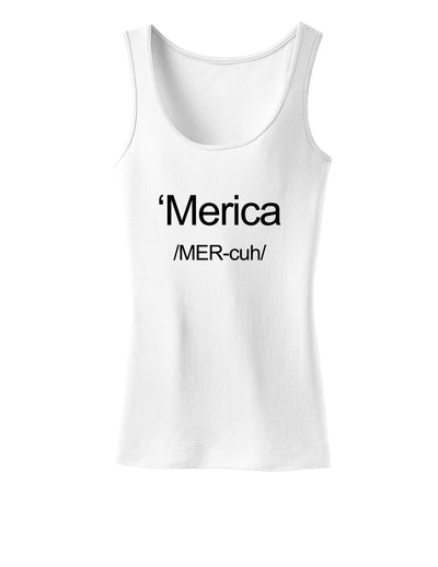 Merica Text Womens Tank Top-Womens Tank Tops-TooLoud-White-X-Small-Davson Sales