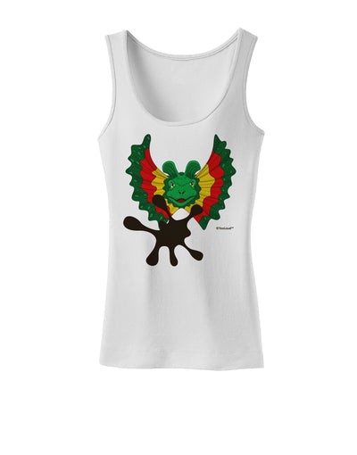 Dilophosaurus Design - Spit Womens Tank Top by TooLoud-Womens Tank Tops-TooLoud-White-X-Small-Davson Sales