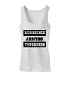 RESILIENCE AMBITION TOUGHNESS Womens Petite Tank Top-Womens Tank Tops-TooLoud-White-X-Small-Davson Sales