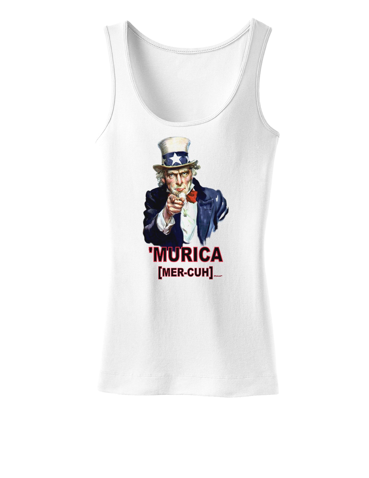 Uncle Sam Merica Womens Tank Top-Womens Tank Tops-TooLoud-White-X-Small-Davson Sales
