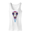 Colorful Mystic Bird Skull Calavera Day of the Dead Womens Tank Top-Womens Tank Tops-TooLoud-White-X-Small-Davson Sales