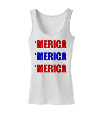 Merica Merica Merica - Red and Blue Womens Tank Top-Womens Tank Tops-TooLoud-White-X-Small-Davson Sales