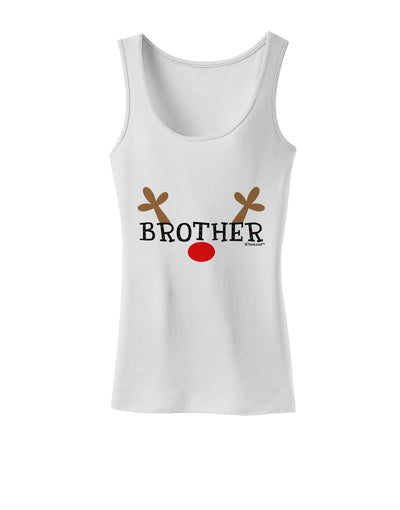 Matching Family Christmas Design - Reindeer - Brother Womens Tank Top by TooLoud-Womens Tank Tops-TooLoud-White-X-Small-Davson Sales