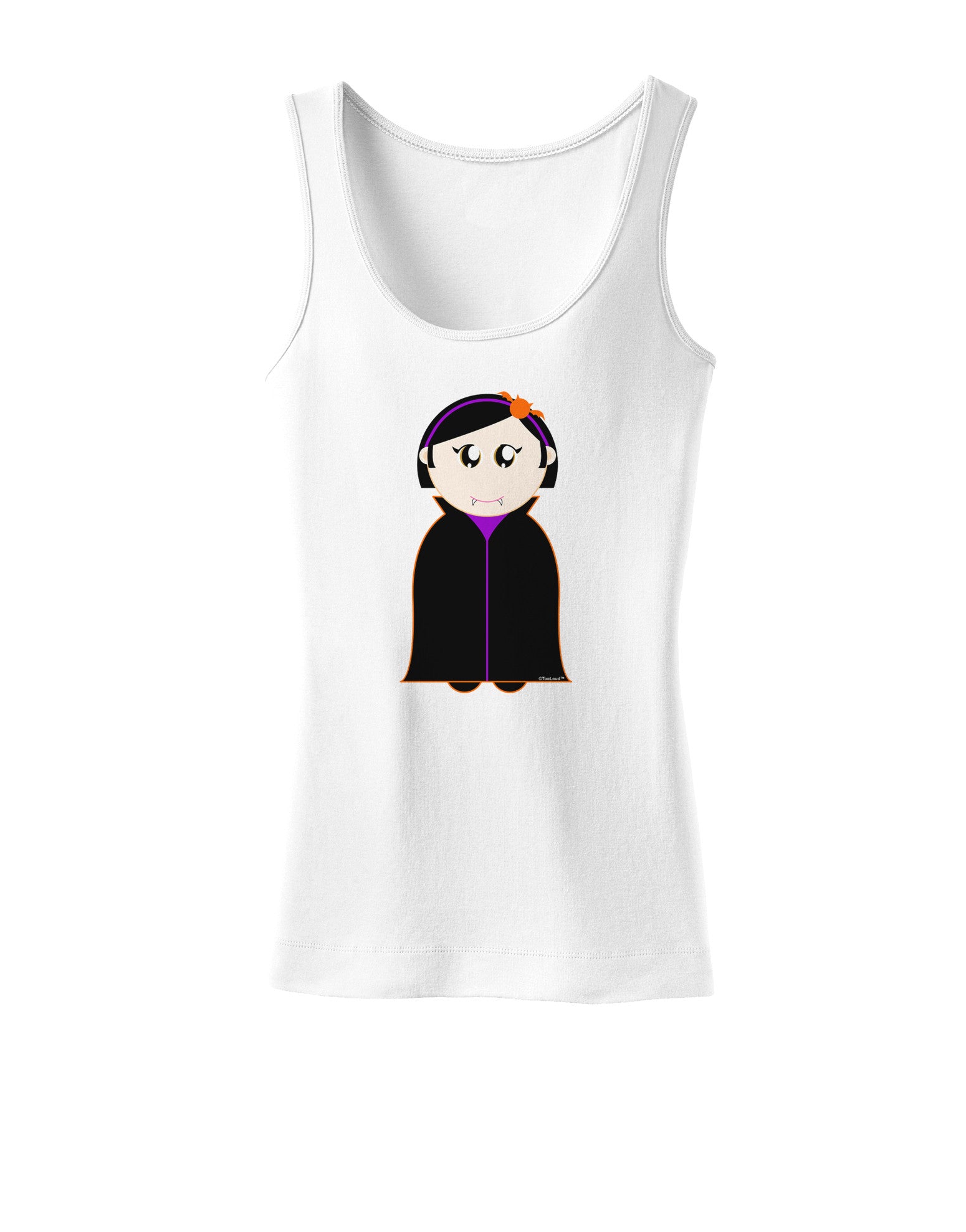 Cute Vampire Girl Halloween Womens Tank Top-Womens Tank Tops-TooLoud-White-X-Small-Davson Sales
