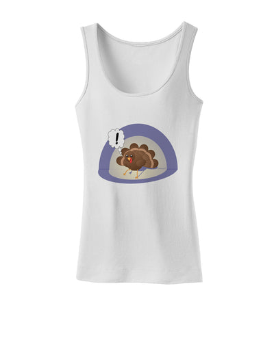 Escaping Turkey - Funny Thanksgiving Womens Tank Top-Womens Tank Tops-TooLoud-White-X-Small-Davson Sales