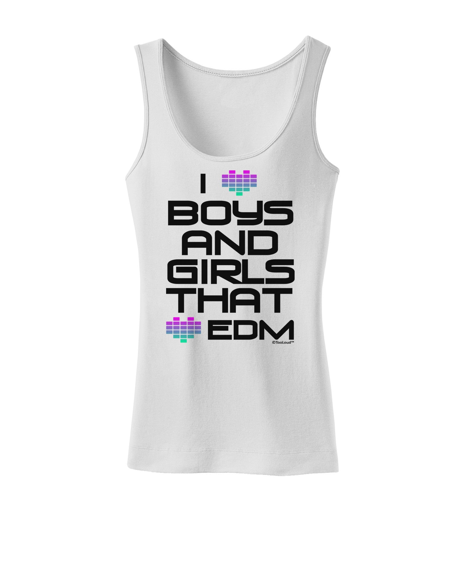 I Heart Boys and Girls That Heart EDM Womens Tank Top-Womens Tank Tops-TooLoud-White-X-Small-Davson Sales