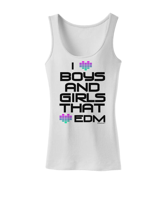I Heart Boys and Girls That Heart EDM Womens Tank Top-Womens Tank Tops-TooLoud-White-X-Small-Davson Sales