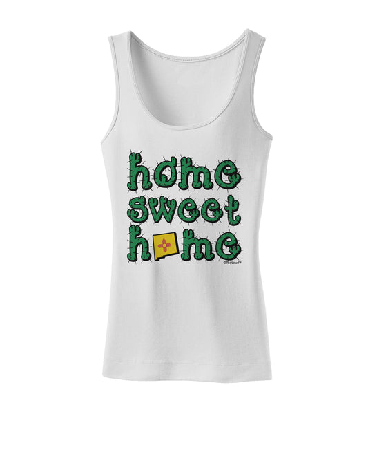 Home Sweet Home - New Mexico - Cactus and State Flag Womens Tank Top by TooLoud-Womens Tank Tops-TooLoud-White-X-Small-Davson Sales