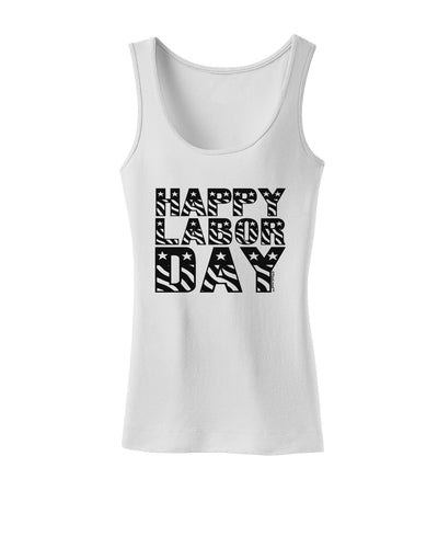 Happy Labor Day Text Womens Tank Top-Womens Tank Tops-TooLoud-White-X-Small-Davson Sales