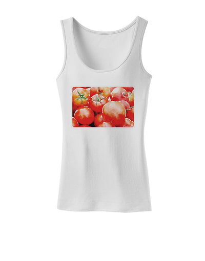 Watercolor Tomatoes Womens Tank Top-Womens Tank Tops-TooLoud-White-X-Small-Davson Sales