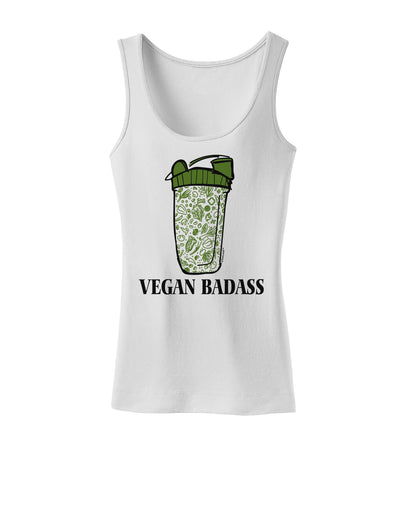 Vegan Badass Blender Bottle Womens Petite Tank Top-Womens Tank Tops-TooLoud-White-X-Small-Davson Sales