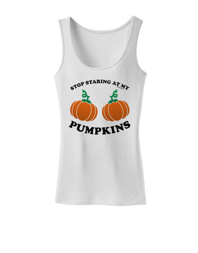 Stop Staring At My Pumpkins Womens Petite Tank Top by TooLoud-TooLoud-White-X-Small-Davson Sales