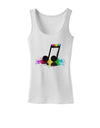 Paint Music Note Womens Tank Top-Womens Tank Tops-TooLoud-White-X-Small-Davson Sales