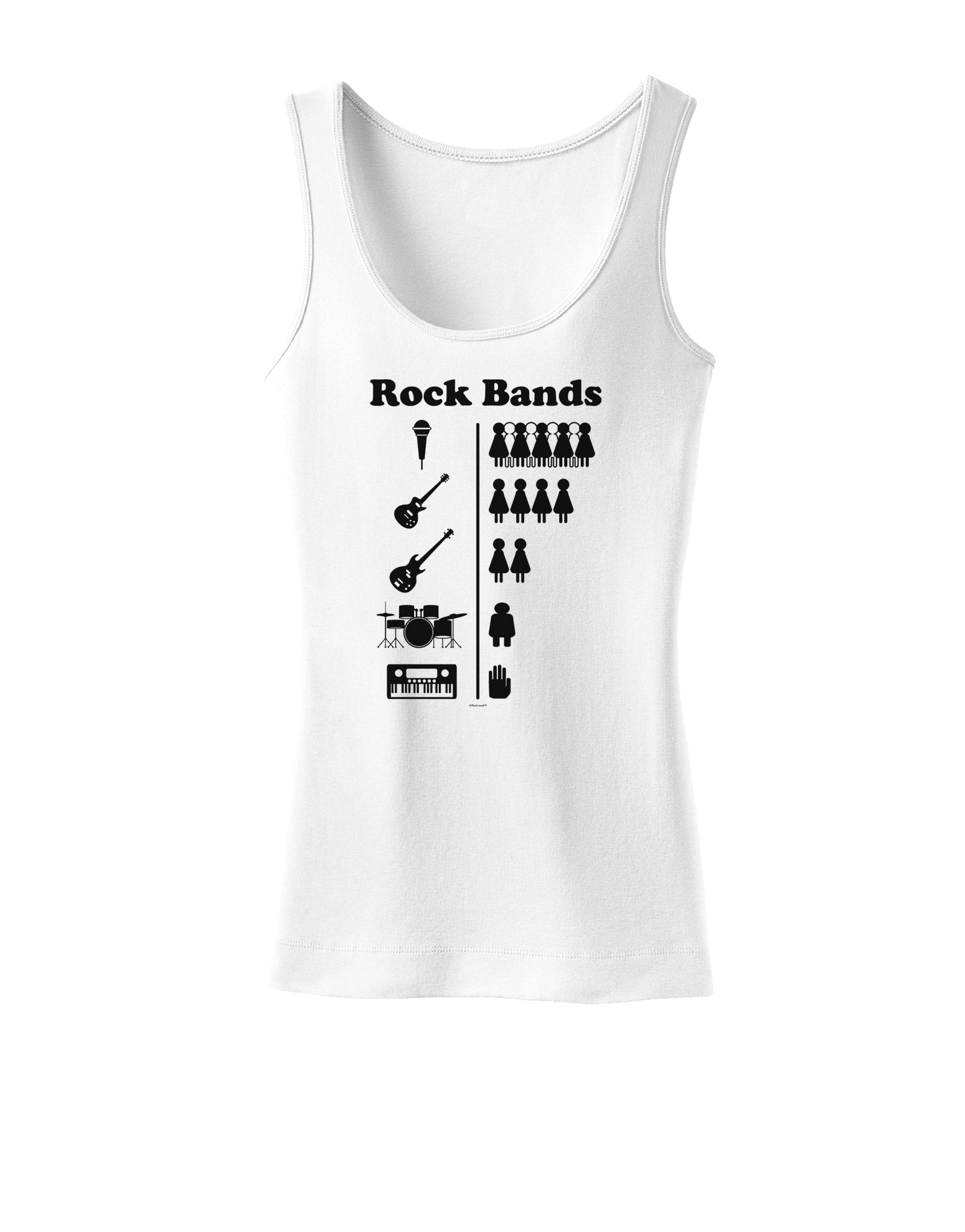 Rock Band Pictograph Womens Tank Top-Womens Tank Tops-TooLoud-White-X-Small-Davson Sales