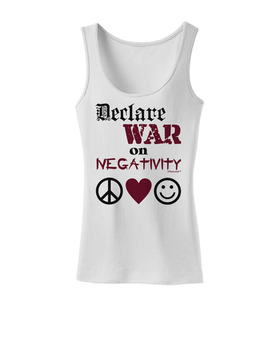 Declare War on Negativity Womens Tank Top by-Womens Tank Tops-TooLoud-White-X-Small-Davson Sales