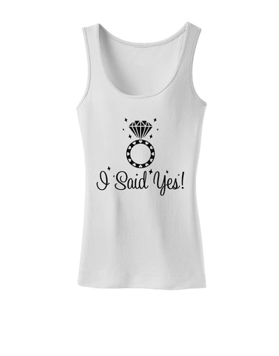 I Said Yes - Diamond Ring Womens Tank Top-Womens Tank Tops-TooLoud-White-X-Small-Davson Sales