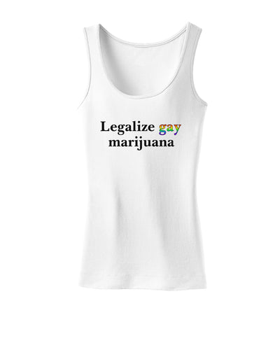 Legalize Gay Marijuana Womens Tank Top-Womens Tank Tops-TooLoud-White-X-Small-Davson Sales