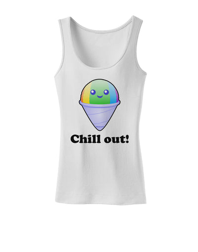 Cute Shaved Ice Chill Out Womens Tank Top-Womens Tank Tops-TooLoud-White-X-Small-Davson Sales