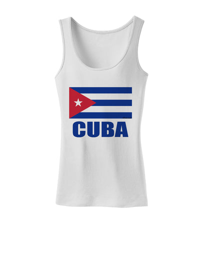 Cuba Flag Cuban Pride Womens Petite Tank Top by TooLoud-TooLoud-White-X-Small-Davson Sales