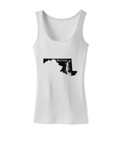 Maryland - United States Shape Womens Tank Top by TooLoud-Womens Tank Tops-TooLoud-White-X-Small-Davson Sales