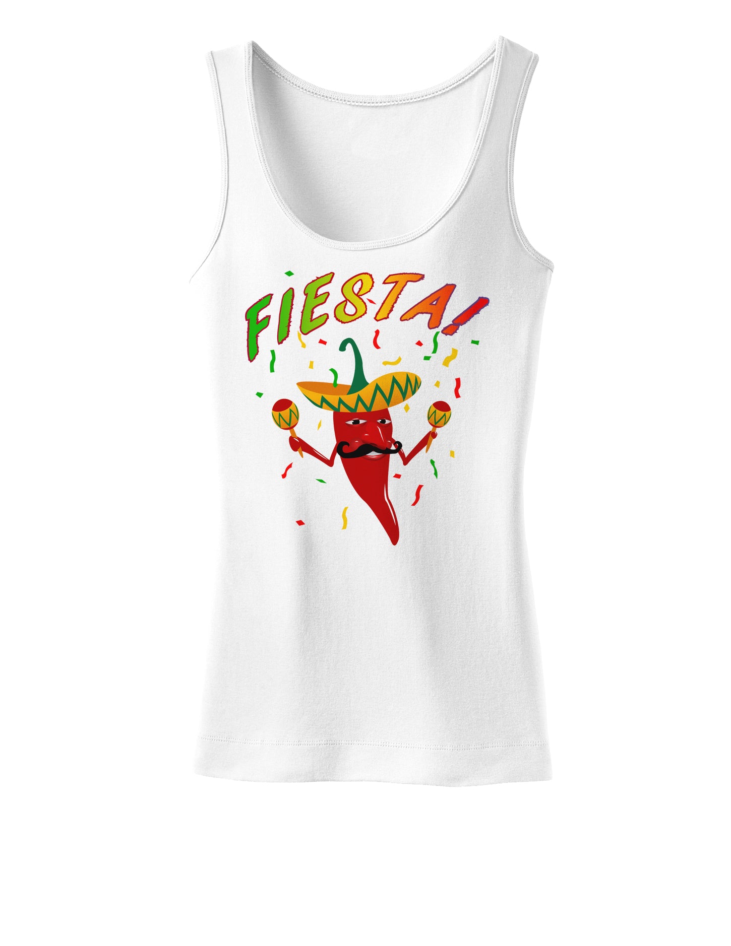 Chili Pepper de Fiesta Womens Tank Top-Womens Tank Tops-TooLoud-White-X-Small-Davson Sales