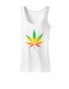 Marijuana Leaf Rastafarian Colors Womens Tank Top-Womens Tank Tops-TooLoud-White-X-Small-Davson Sales