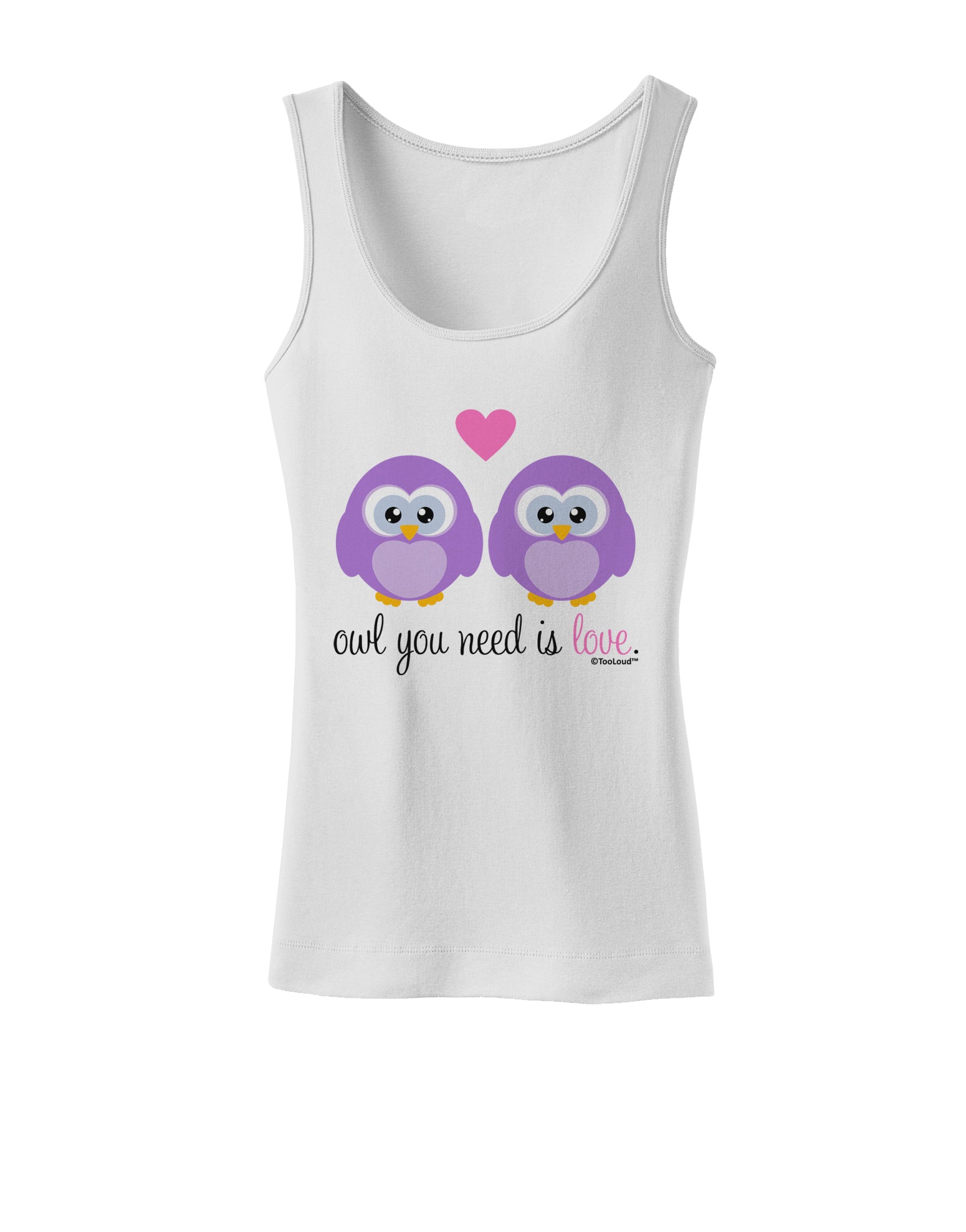 Owl You Need Is Love - Purple Owls Womens Tank Top by TooLoud-Womens Tank Tops-TooLoud-White-X-Small-Davson Sales