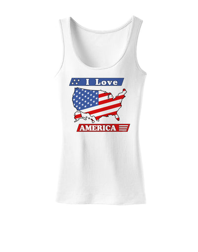 I Love America Womens Tank Top-Womens Tank Tops-TooLoud-White-X-Small-Davson Sales