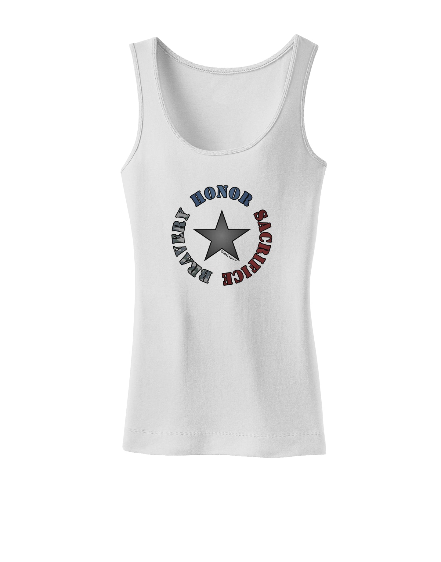 Honor Sacrifice Bravery Womens Petite Tank Top by TooLoud-TooLoud-White-X-Small-Davson Sales