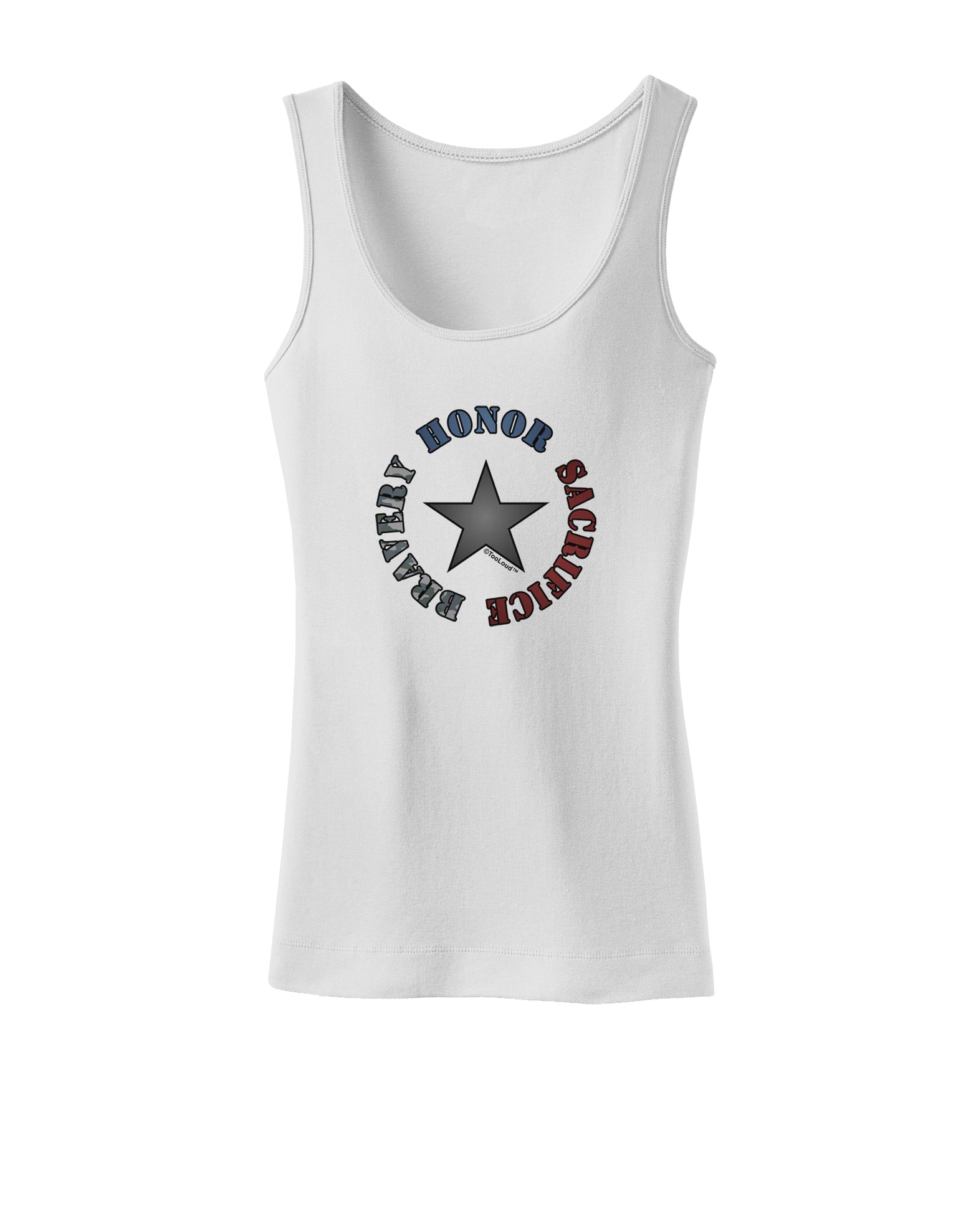Honor Sacrifice Bravery Womens Petite Tank Top by TooLoud-TooLoud-White-X-Small-Davson Sales