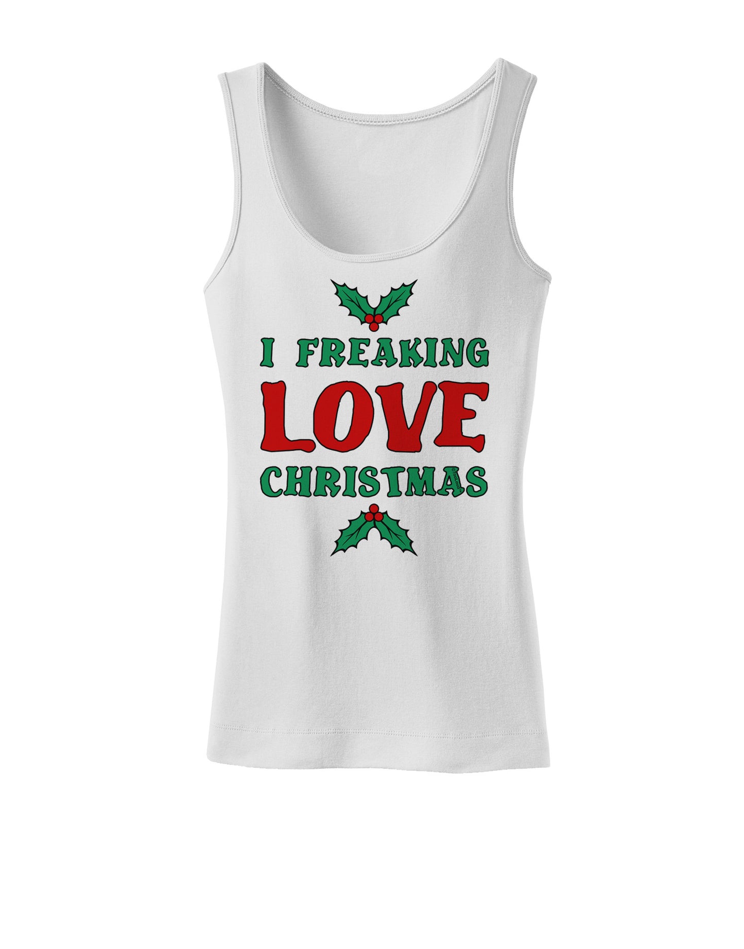 I F-ing Love Christmas Funny Womens Tank Top-Womens Tank Tops-TooLoud-White-X-Small-Davson Sales