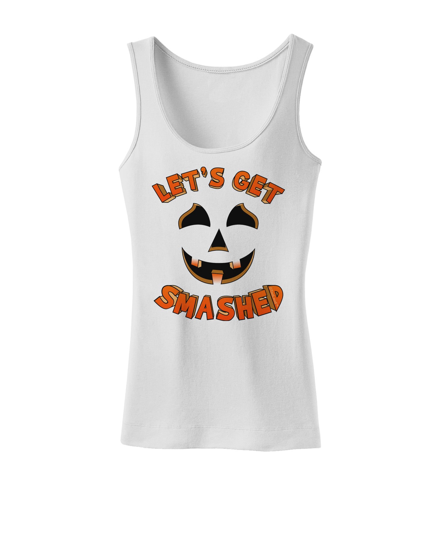 Let's Get Smashed Pumpkin Womens Petite Tank Top by TooLoud-Mens T-Shirt-TooLoud-White-X-Small-Davson Sales