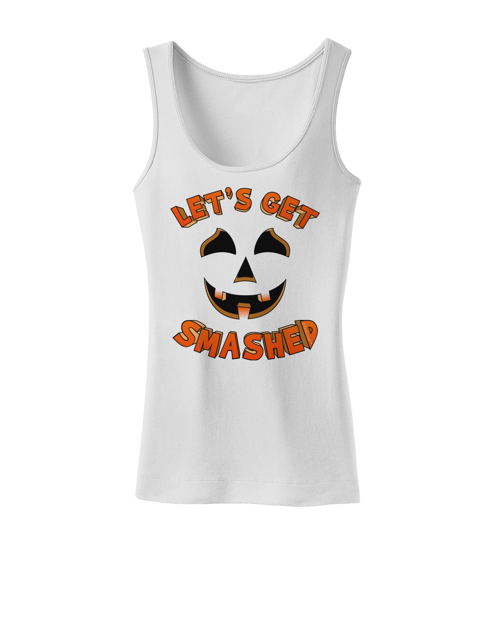 Let's Get Smashed Pumpkin Womens Petite Tank Top by TooLoud-Mens T-Shirt-TooLoud-White-X-Small-Davson Sales