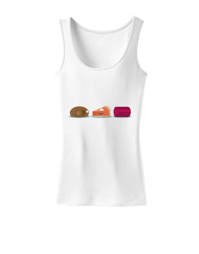 Cute Thanksgiving Food Womens Tank Top-Womens Tank Tops-TooLoud-White-X-Small-Davson Sales