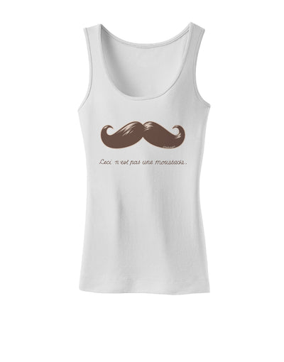 Ceci n'est pas une moustache Womens Tank Top-Womens Tank Tops-TooLoud-White-X-Small-Davson Sales