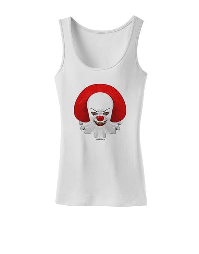 Scary Clown Watercolor Womens Tank Top-Womens Tank Tops-TooLoud-White-X-Small-Davson Sales