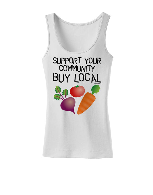 Support Your Community - Buy Local Womens Tank Top-Womens Tank Tops-TooLoud-White-X-Small-Davson Sales