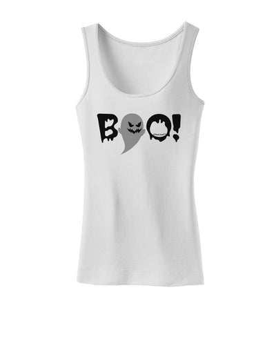 Scary Boo Text Womens Tank Top-Womens Tank Tops-TooLoud-White-X-Small-Davson Sales