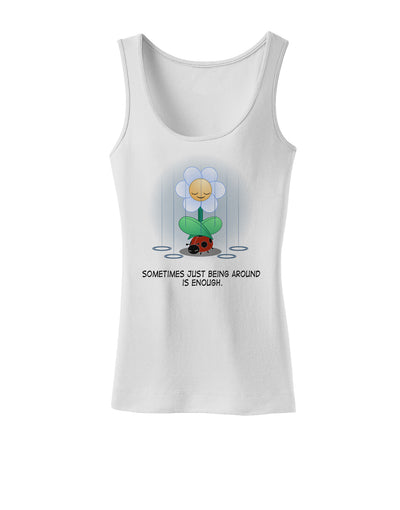 Just Being Around - Inspirational Words Womens Tank Top-Womens Tank Tops-TooLoud-White-X-Small-Davson Sales